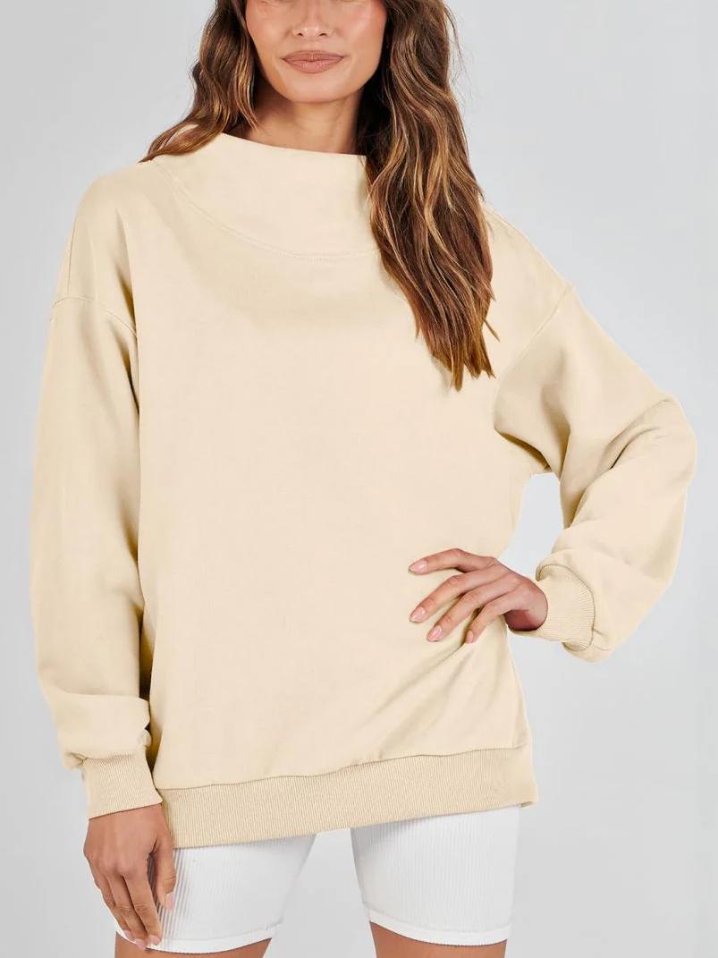 Women's Half Turtleneck Fleece Casual Sweatshirt Buy 2 Free Shipping