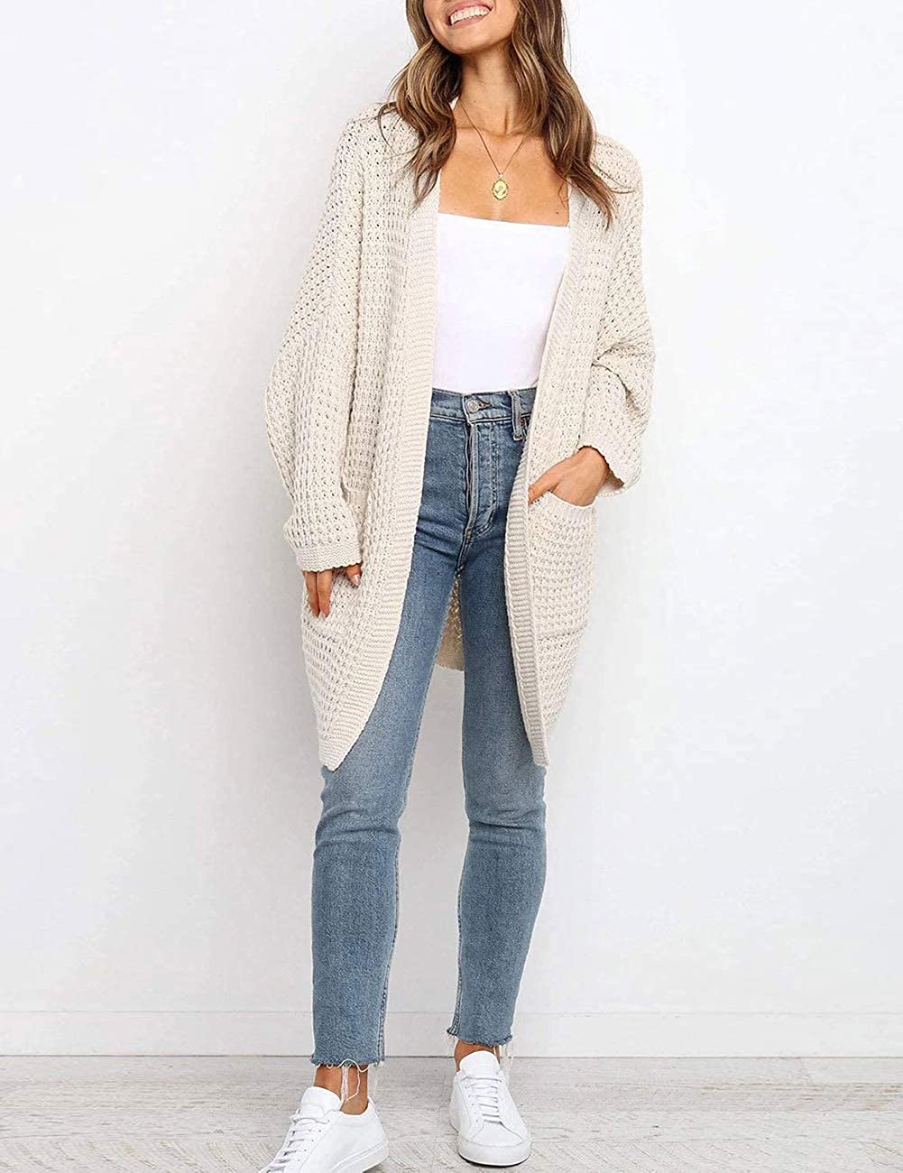 Oversized Pockets Sweater Coat