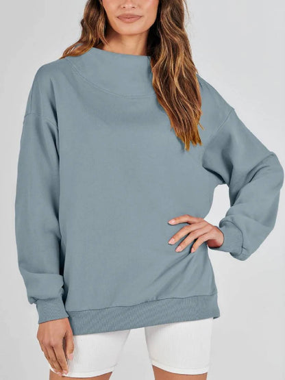 Women's Half Turtleneck Fleece Casual Sweatshirt Buy 2 Free Shipping