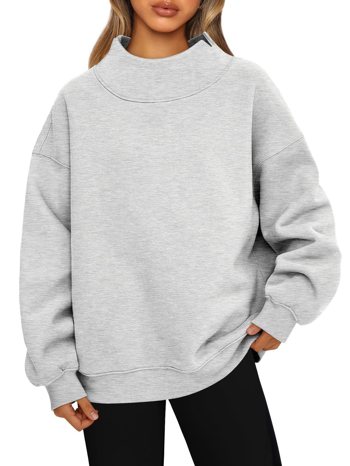 Women's Half Turtleneck Fleece Casual Sweatshirt Buy 2 Free Shipping