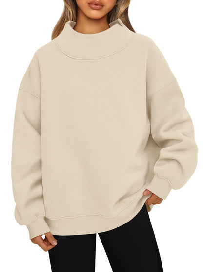 Women's Half Turtleneck Fleece Casual Sweatshirt Buy 2 Free Shipping