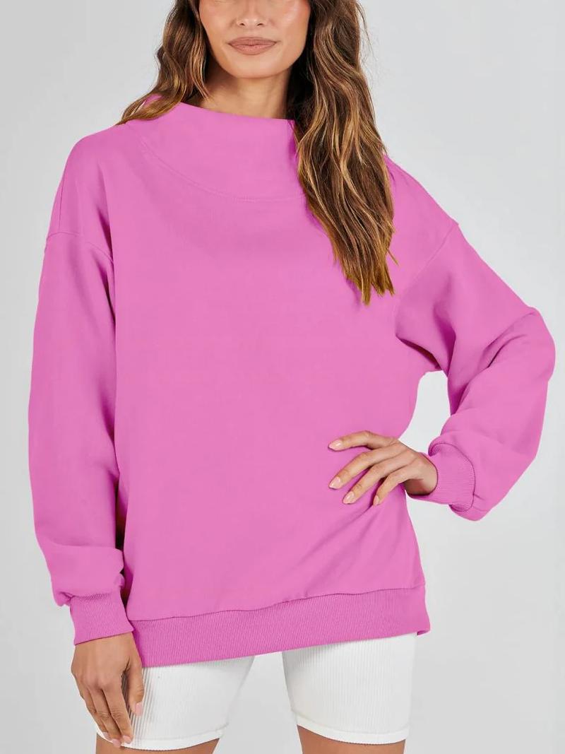 Women's Half Turtleneck Fleece Casual Sweatshirt Buy 2 Free Shipping