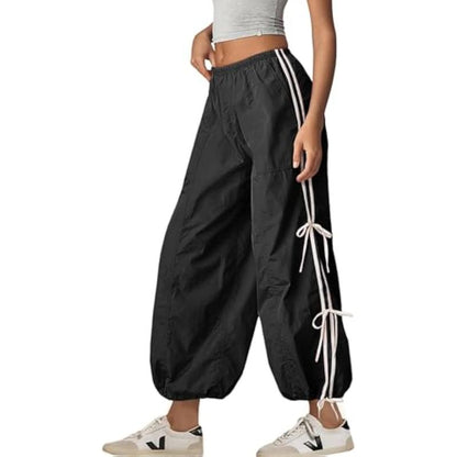 ✨ Women's Parachute Pants Elastic High Waist Full Twist Hiking Cargo Pants(Buy 2 Free Shipping!!)