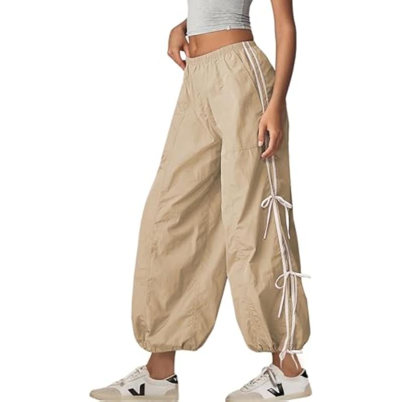 ✨ Women's Parachute Pants Elastic High Waist Full Twist Hiking Cargo Pants(Buy 2 Free Shipping!!)