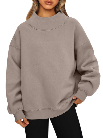 Women's Half Turtleneck Fleece Casual Sweatshirt Buy 2 Free Shipping