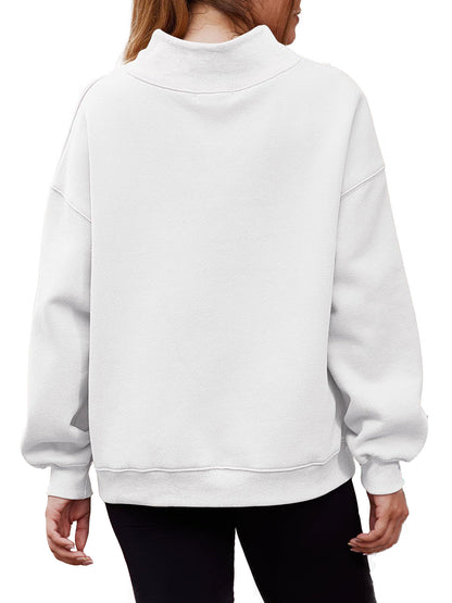 Women's Half Turtleneck Fleece Casual Sweatshirt Buy 2 Free Shipping