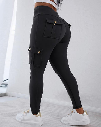 🔥Women's Pocket Sexy Stretch Leggings Fitness Track Pants