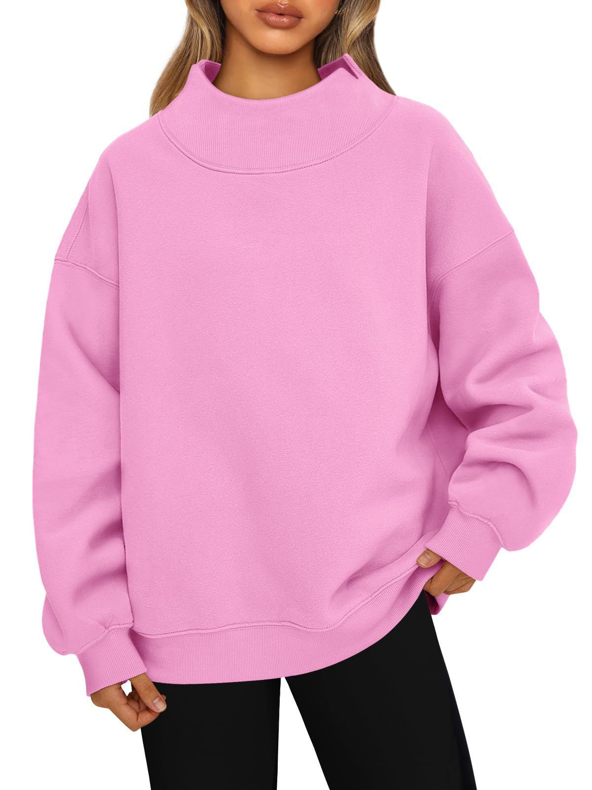 Women's Half Turtleneck Fleece Casual Sweatshirt Buy 2 Free Shipping