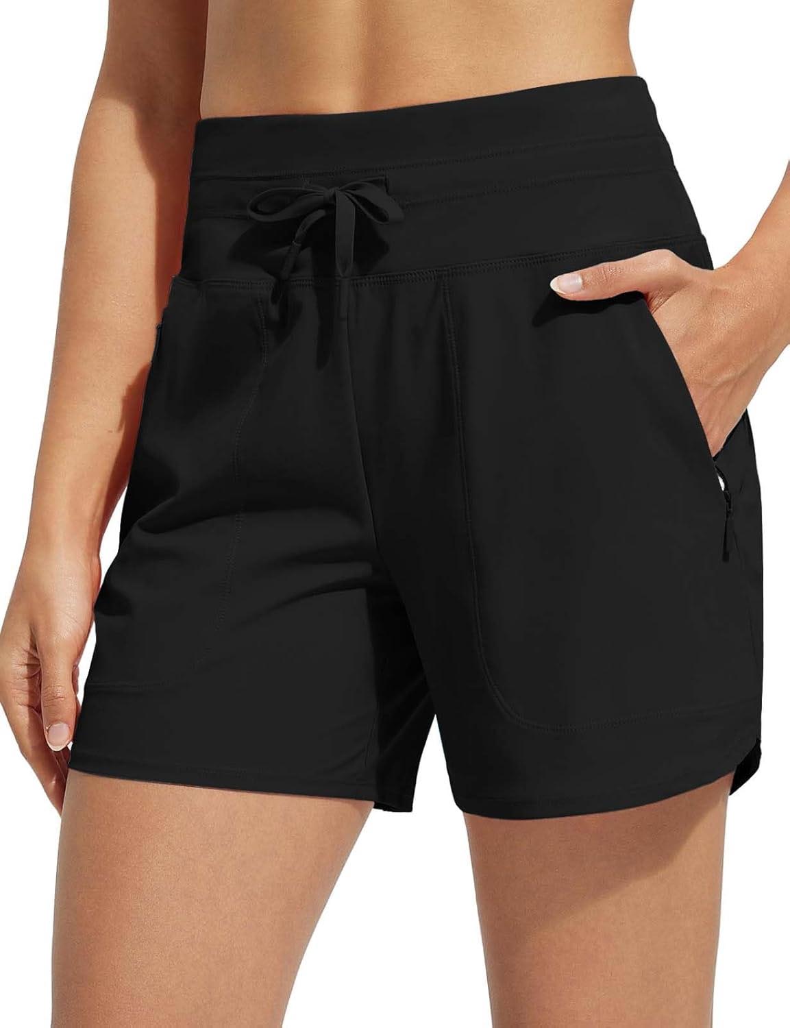 ✨Women's 5" Swim Board Shorts High Waisted Quick Dry Swimsuit Swimming Bottoms(Buy 2 Free Shipping)