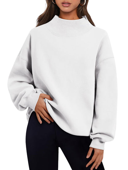 Women's Half Turtleneck Fleece Casual Sweatshirt Buy 2 Free Shipping