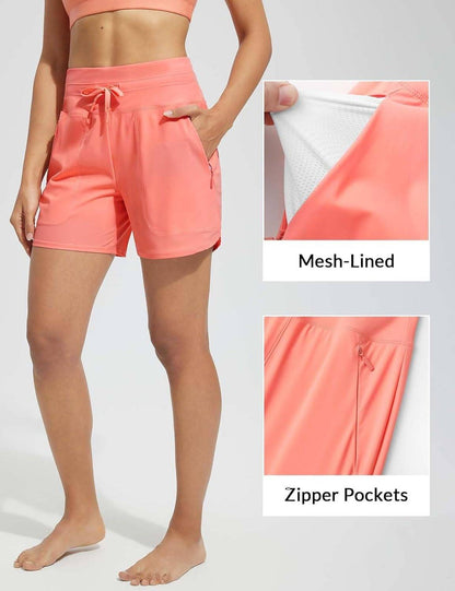 ✨Women's 5" Swim Board Shorts High Waisted Quick Dry Swimsuit Swimming Bottoms(Buy 2 Free Shipping)