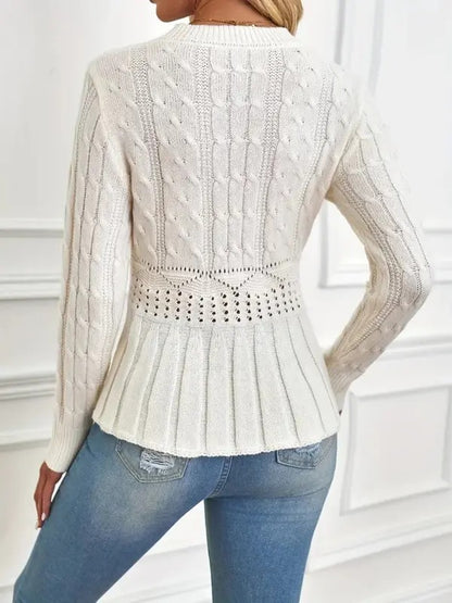 ✨Women's Chunky Knit Crew Neck Long Sleeve Knit Top (Buy 2 Free Shipping)