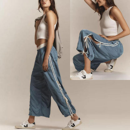 ✨ Women's Parachute Pants Elastic High Waist Full Twist Hiking Cargo Pants(Buy 2 Free Shipping!!)