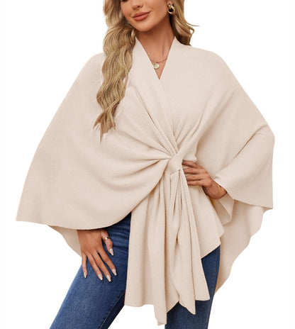 Autumn Women's Elegant Shawl Wraps Soft Open Front Poncho Sweater(Buy 2 Free Shipping)