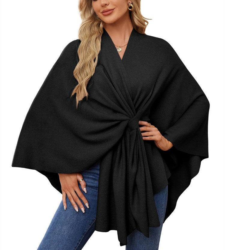 Autumn Women's Elegant Shawl Wraps Soft Open Front Poncho Sweater(Buy 2 Free Shipping)