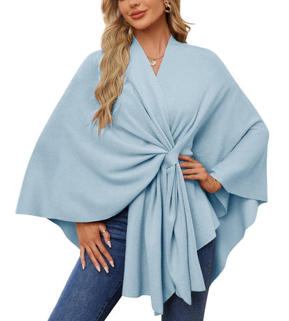 Autumn Women's Elegant Shawl Wraps Soft Open Front Poncho Sweater(Buy 2 Free Shipping)
