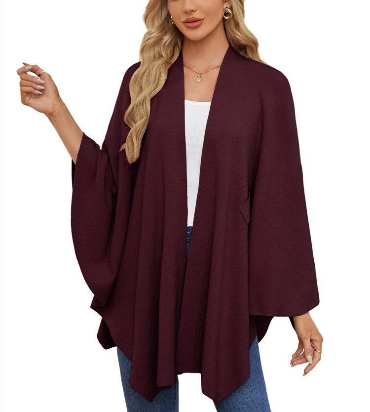 Autumn Women's Elegant Shawl Wraps Soft Open Front Poncho Sweater(Buy 2 Free Shipping)