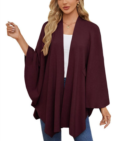 Autumn Women's Elegant Shawl Wraps Soft Open Front Poncho Sweater(Buy 2 Free Shipping)