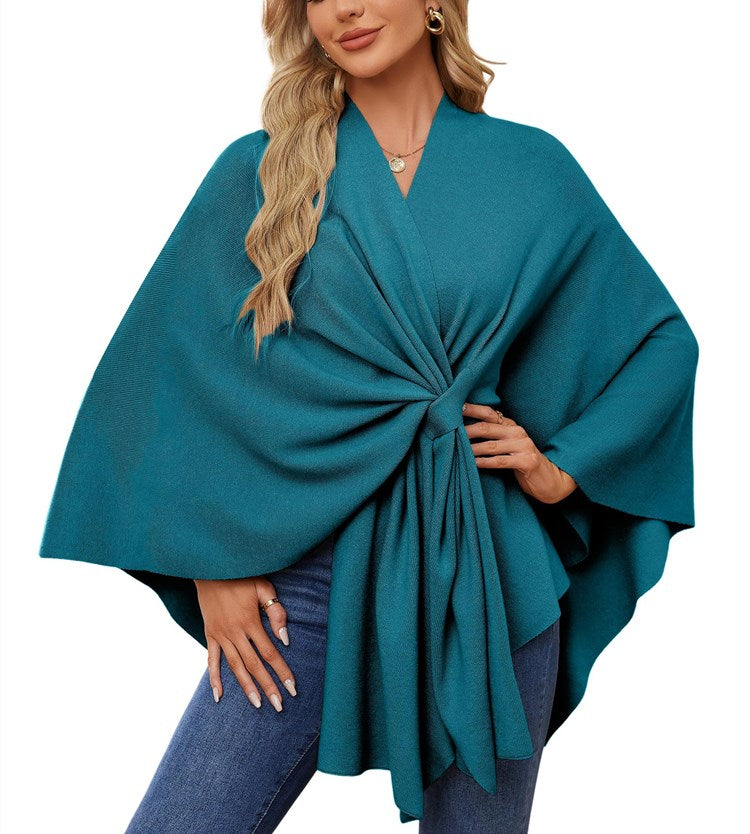 Autumn Women's Elegant Shawl Wraps Soft Open Front Poncho Sweater(Buy 2 Free Shipping)