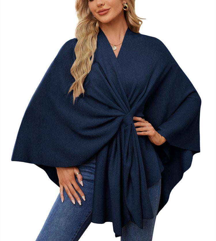 Autumn Women's Elegant Shawl Wraps Soft Open Front Poncho Sweater(Buy 2 Free Shipping)