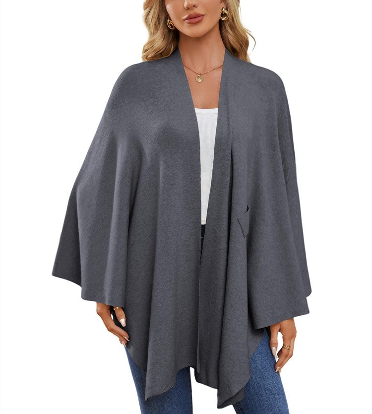 Autumn Women's Elegant Shawl Wraps Soft Open Front Poncho Sweater(Buy 2 Free Shipping)