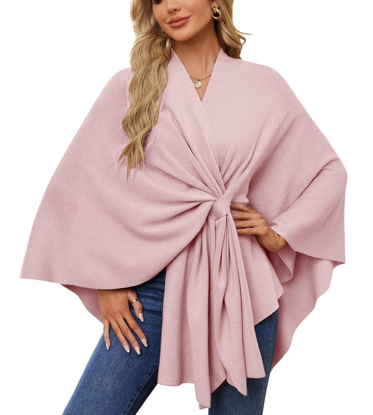 Autumn Women's Elegant Shawl Wraps Soft Open Front Poncho Sweater(Buy 2 Free Shipping)