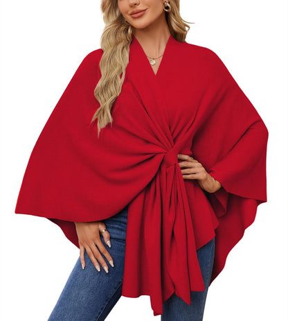 Autumn Women's Elegant Shawl Wraps Soft Open Front Poncho Sweater(Buy 2 Free Shipping)