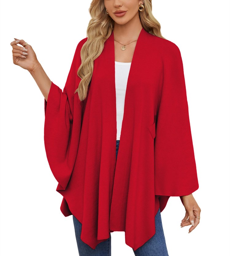 Autumn Women's Elegant Shawl Wraps Soft Open Front Poncho Sweater(Buy 2 Free Shipping)