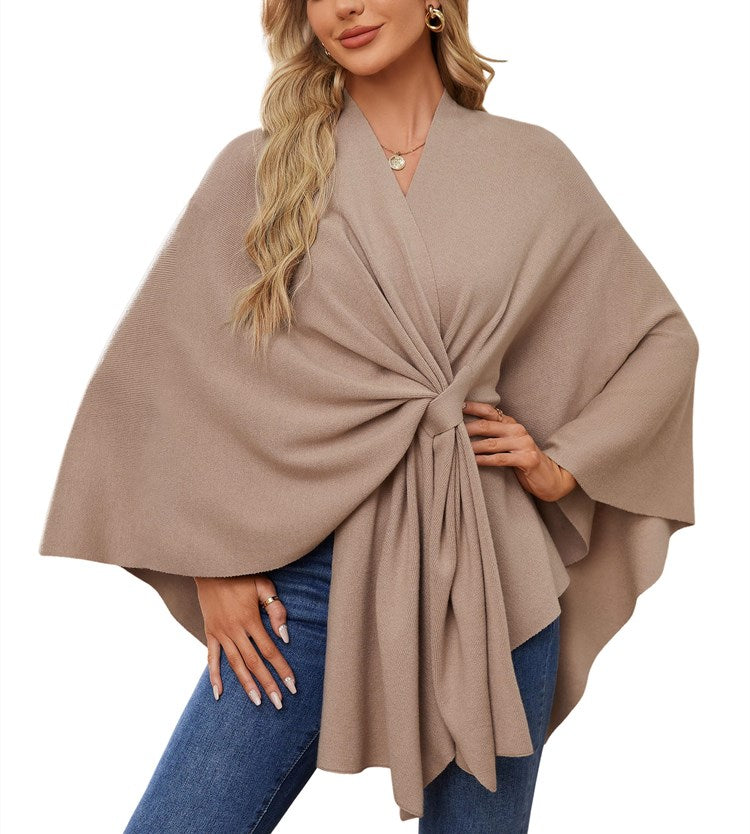 Autumn Women's Elegant Shawl Wraps Soft Open Front Poncho Sweater(Buy 2 Free Shipping)