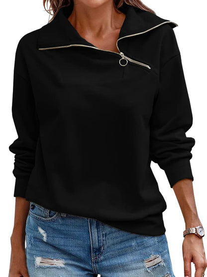 Women's Turtleneck Zipper Sweatshirt Buy 2 Free Shipping
