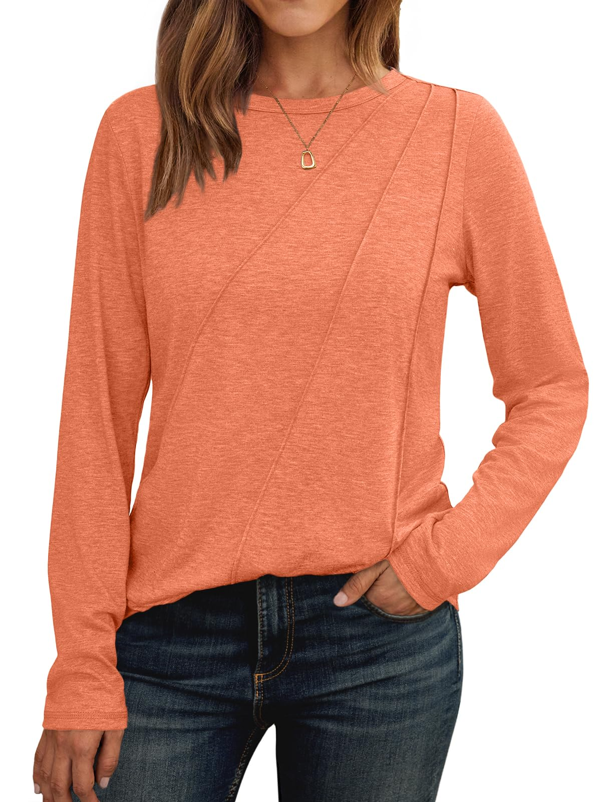 Womens Pleated Long Sleeve Tunic Tops