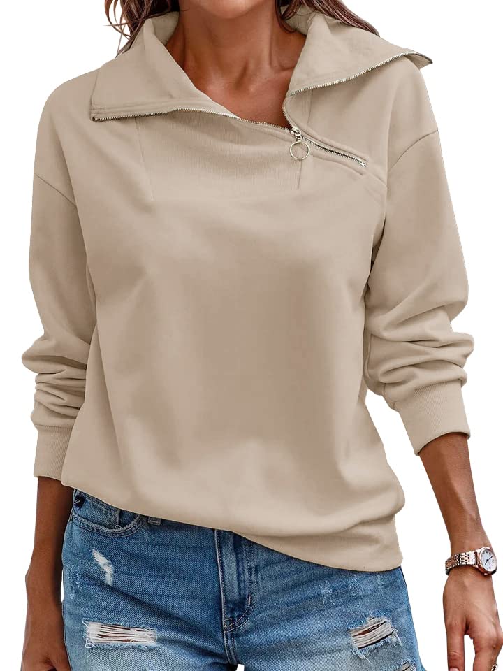 Women's Turtleneck Zipper Sweatshirt Buy 2 Free Shipping