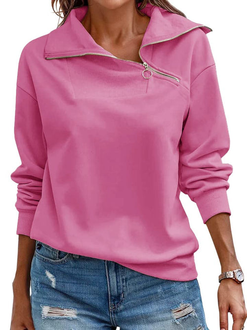 Women's Turtleneck Zipper Sweatshirt Buy 2 Free Shipping