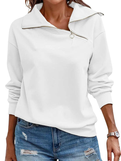 Women's Turtleneck Zipper Sweatshirt Buy 2 Free Shipping