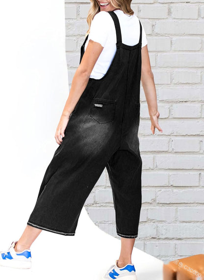 ✨Loose Fit Adjustable Strap Distressed Denim Bib Overalls(buy 2 free shipping!!!)