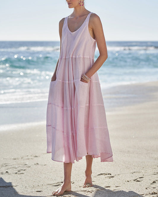 Shari Chambray Linen Dress