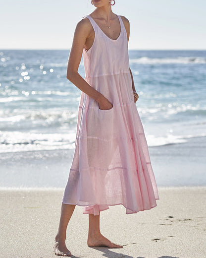 Shari Chambray Linen Dress