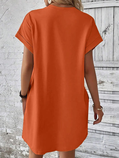 Women's Casual Short Sleeve T-Shirt Dress with Pockets (Buy 2 Free Shipping)