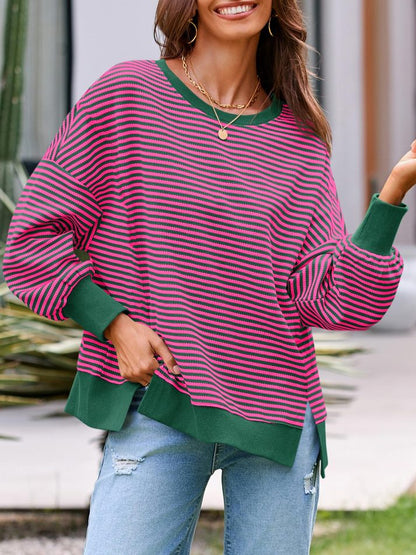 Women's Oversized Striped Sweatshirt (Buy 2 Free Shipping)