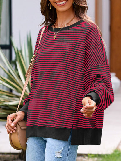 Women's Oversized Striped Sweatshirt (Buy 2 Free Shipping)